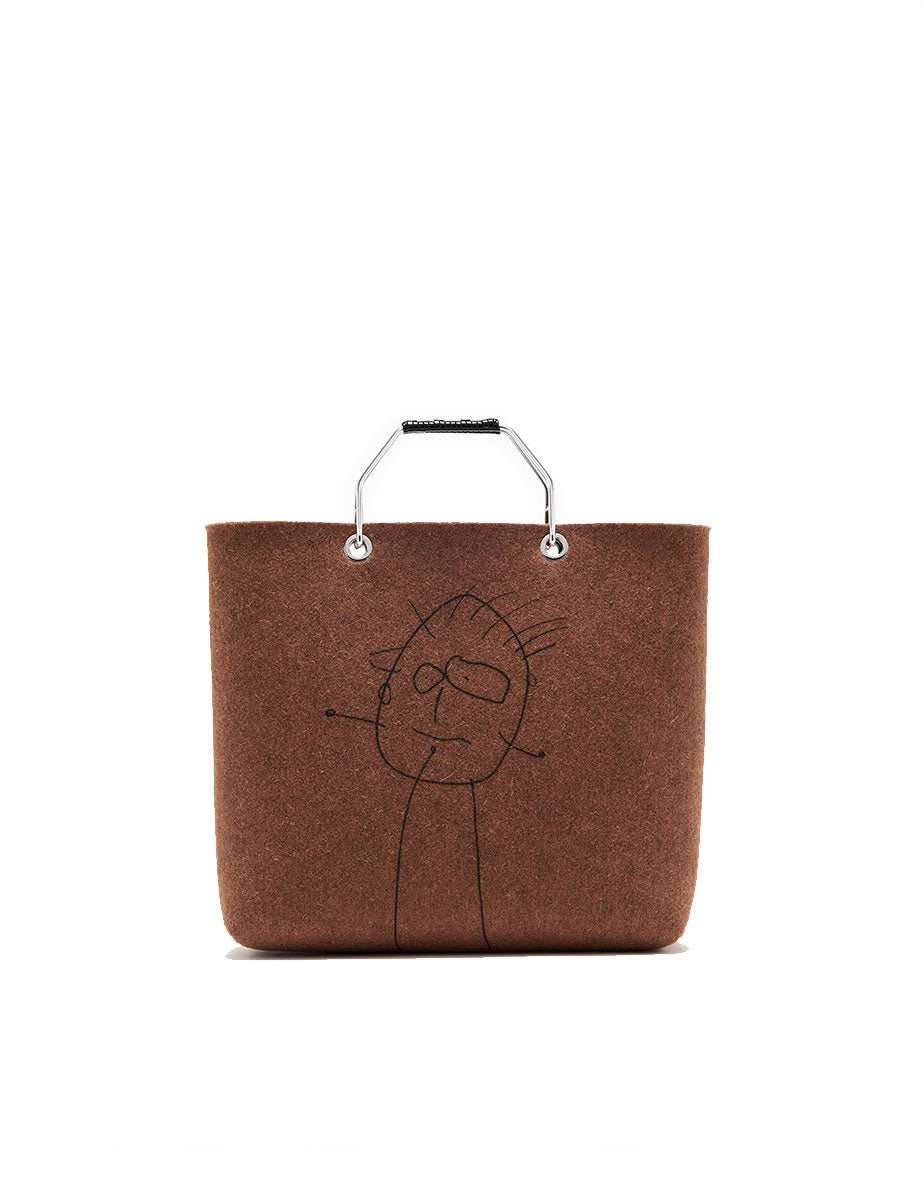 borsa shopper big marrone bruciato - plan c - shopper