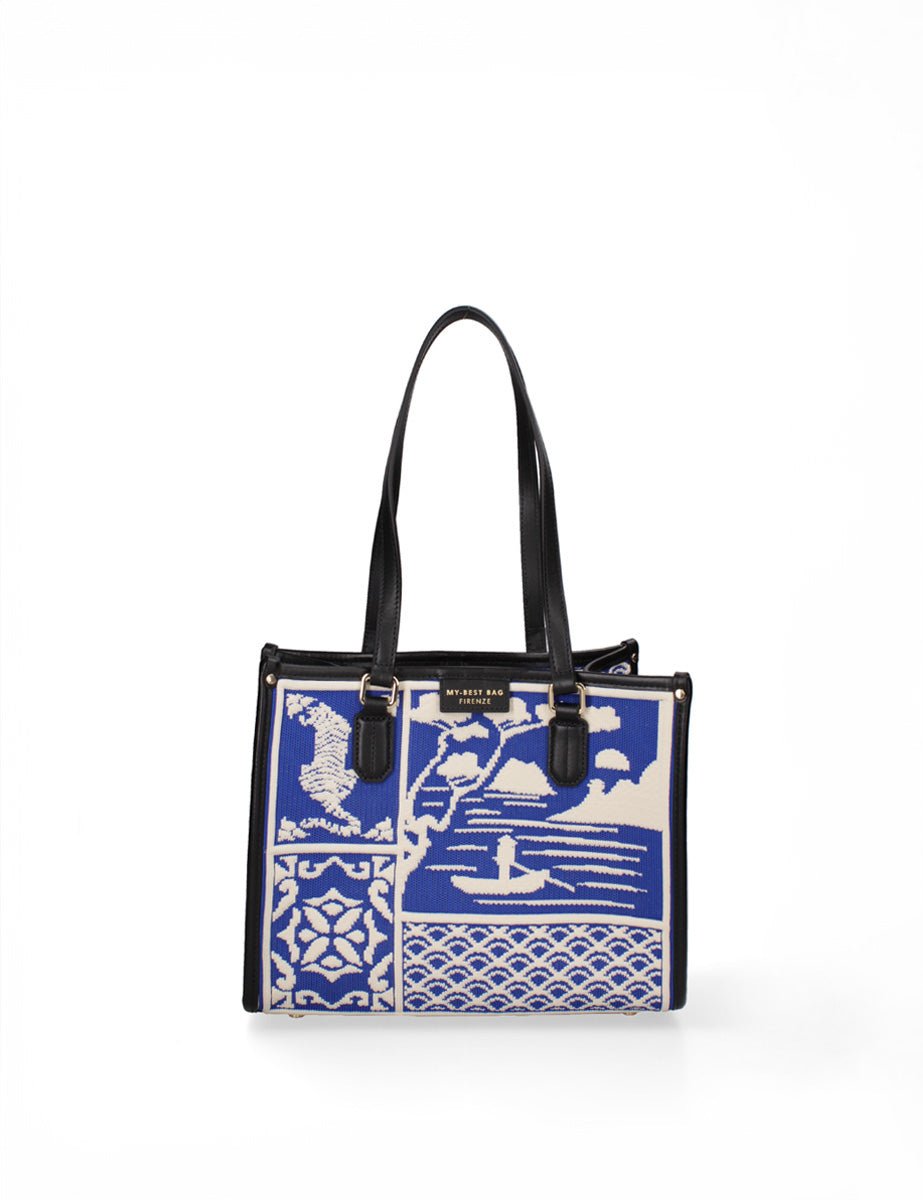 borsa shopper small azulejos royal - my best bag - shopper