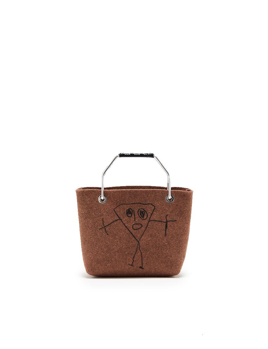 borsa shopper small marrone bruciato - plan c - shopper