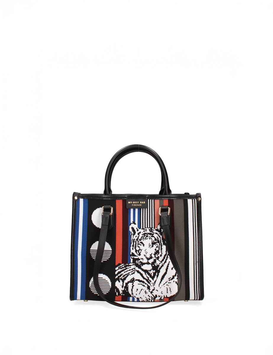 borsa shopper small tiger multicolor - my best bag - shopper
