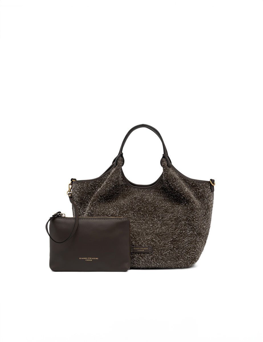 borsa small dua dark brown - gianni chiarini - shopper