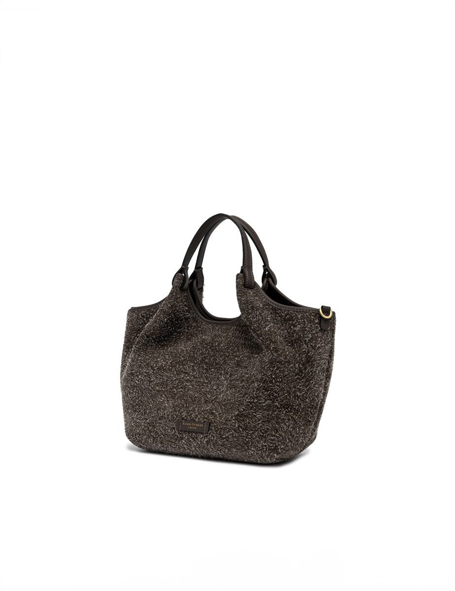 borsa small dua dark brown - gianni chiarini - shopper