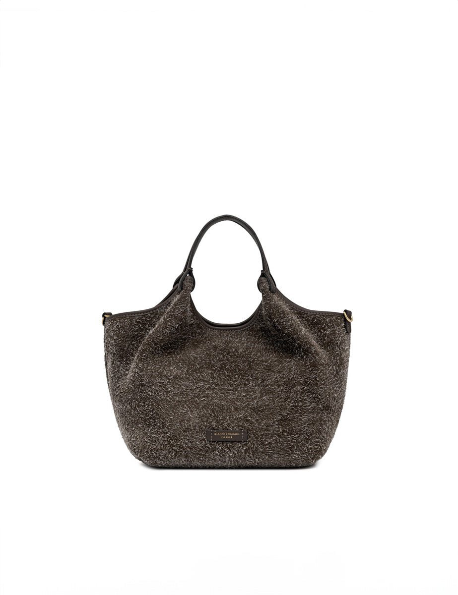 borsa small dua dark brown - gianni chiarini - shopper