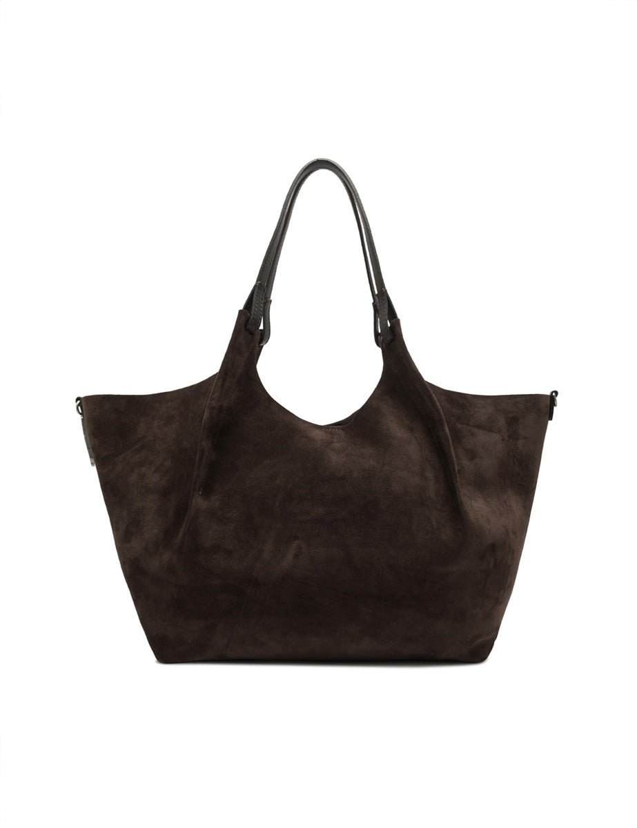 borsa suede dua moka - gianni chiarini - shopper