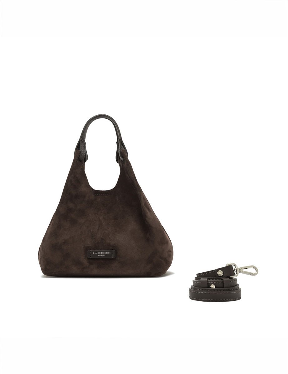 borsa suede dua moka - gianni chiarini - shopper