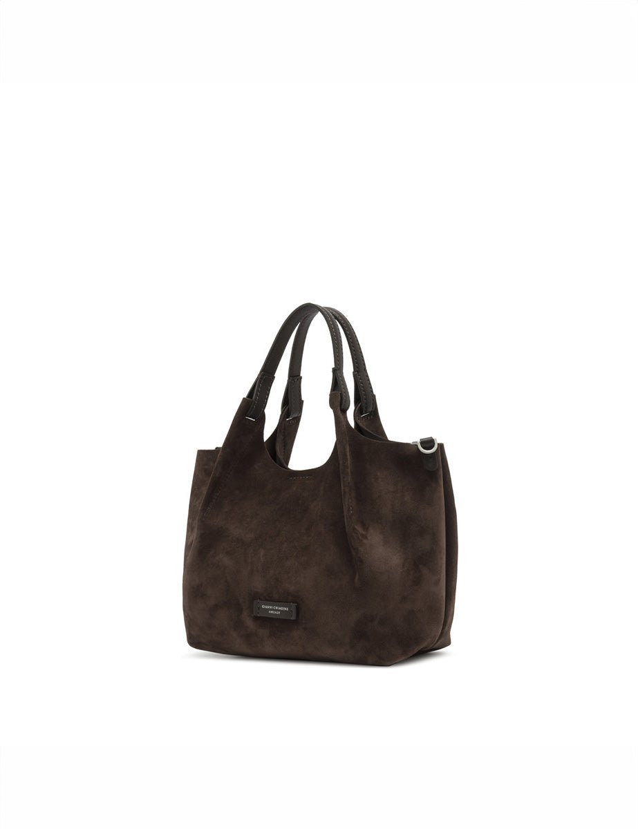 borsa suede dua moka - gianni chiarini - shopper