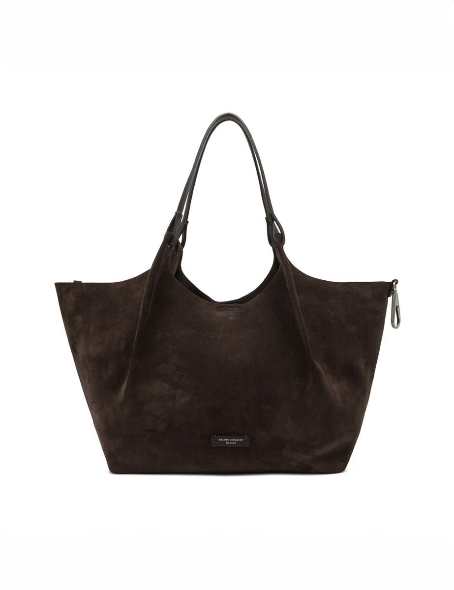 borsa suede dua moka - gianni chiarini - shopper