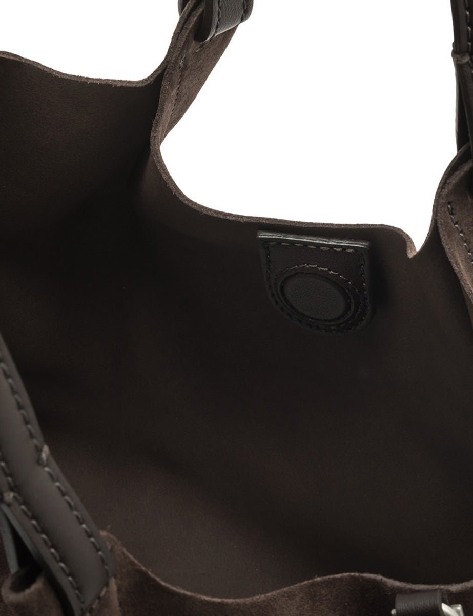 borsa suede dua moka - gianni chiarini - shopper