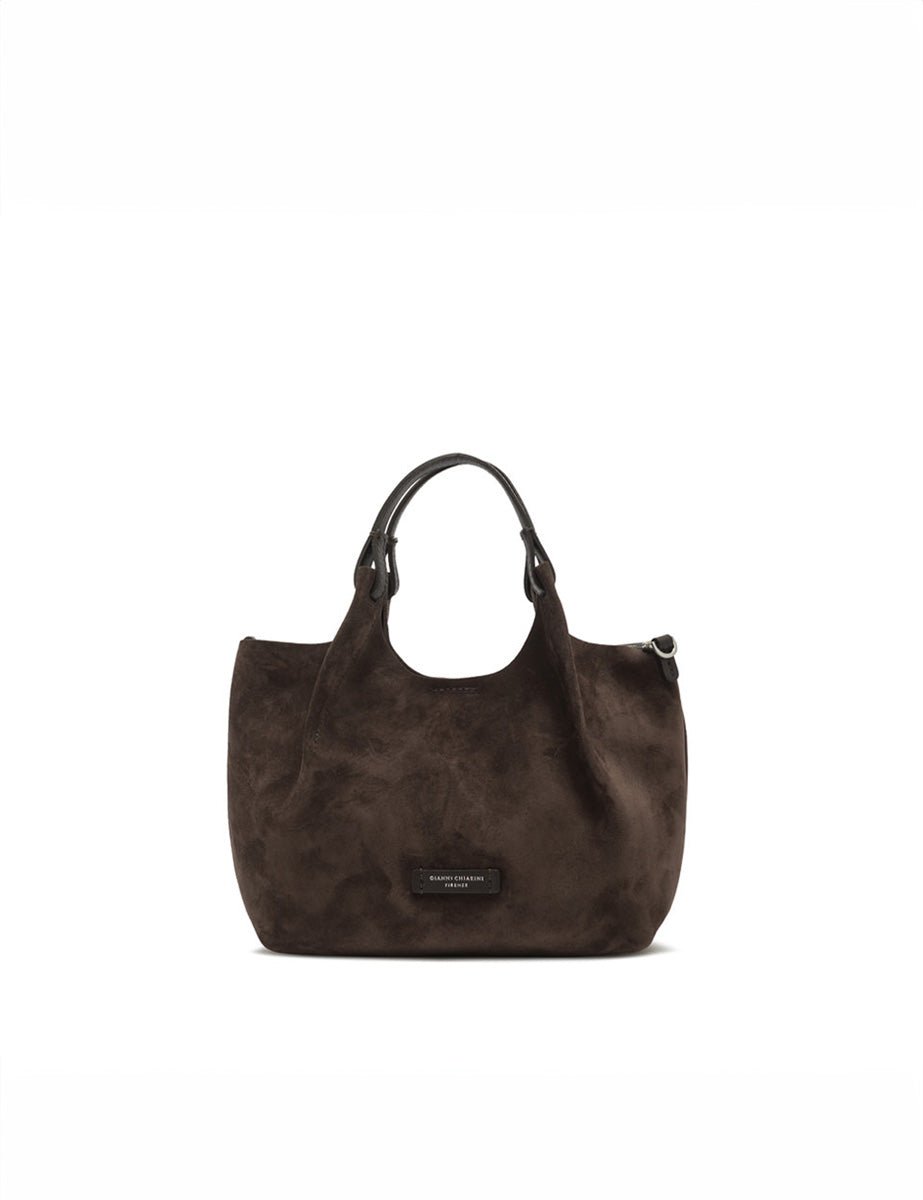 borsa suede dua moka - gianni chiarini - shopper