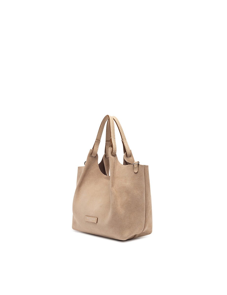 borsa suede dua nude - gianni chiarini - shopper