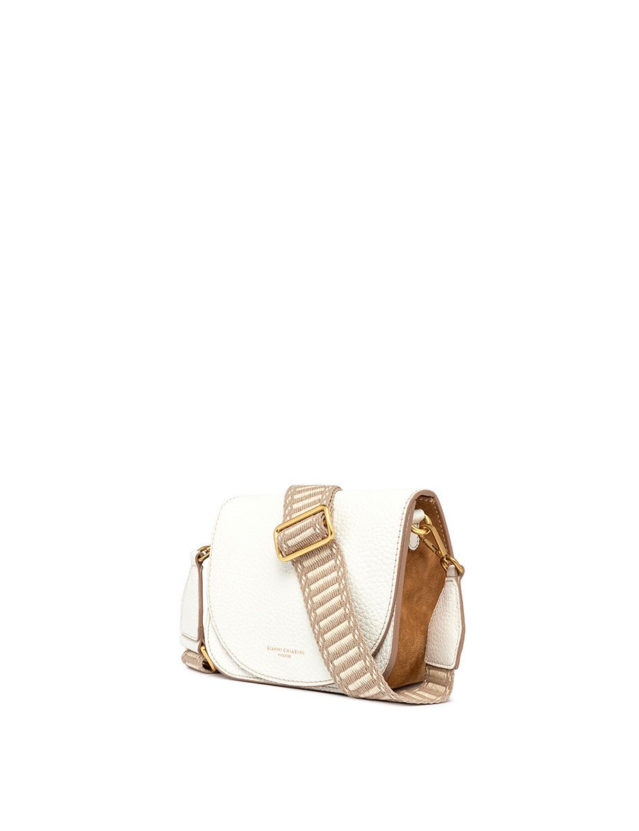 borsa tara bianco cuoio - gianni chiarini - clutch