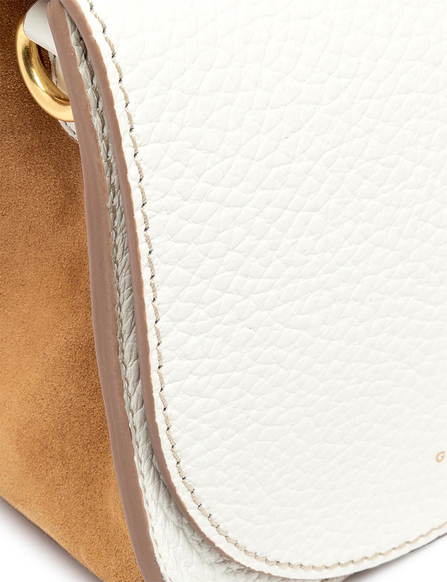 borsa tara bianco cuoio - gianni chiarini - clutch