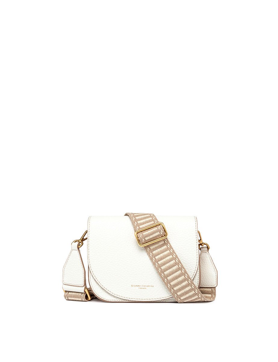borsa tara bianco cuoio - gianni chiarini - clutch