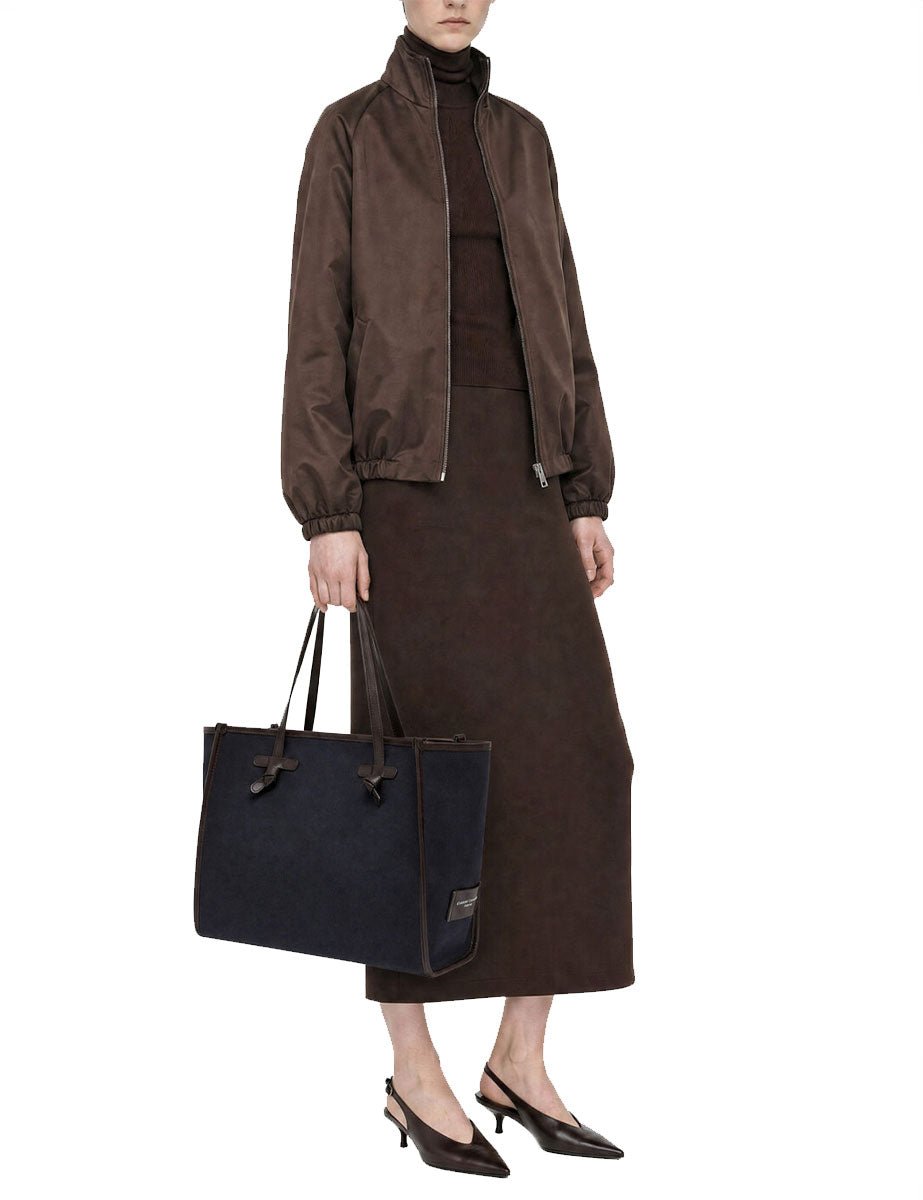 borsa tessuto marcella blu - gianni chiarini - shopper