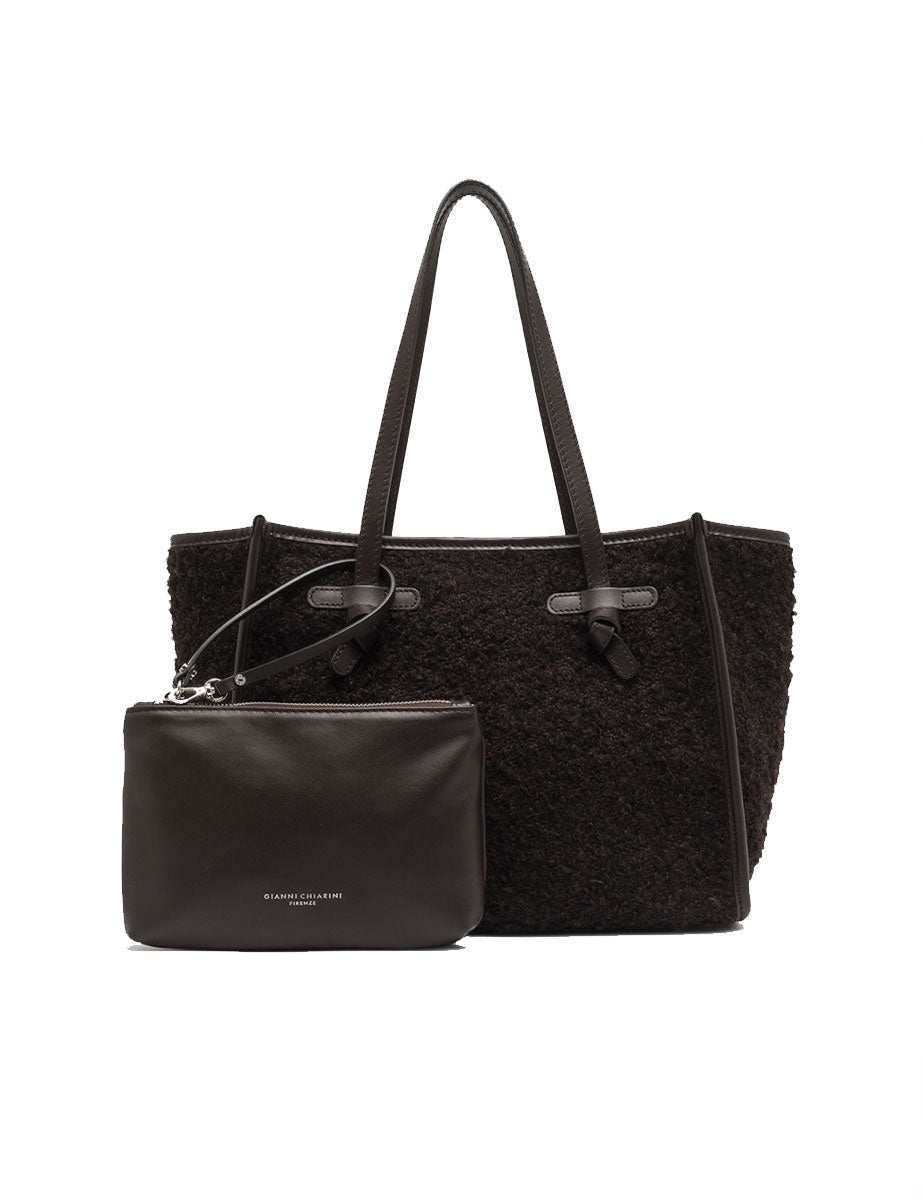 borsa tessuto marcella marrone scuro - gianni chiarini - shopper
