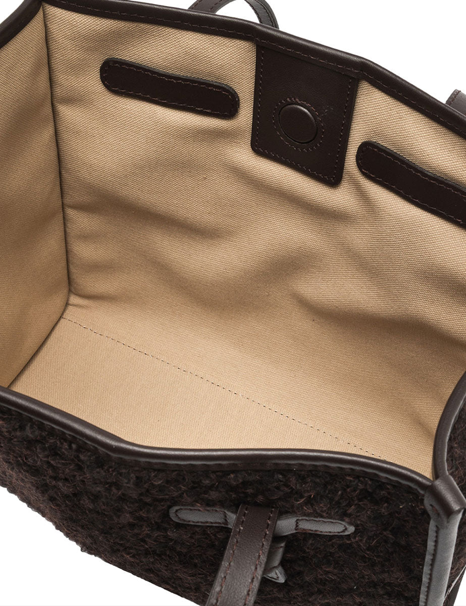 borsa tessuto marcella marrone scuro - gianni chiarini - shopper