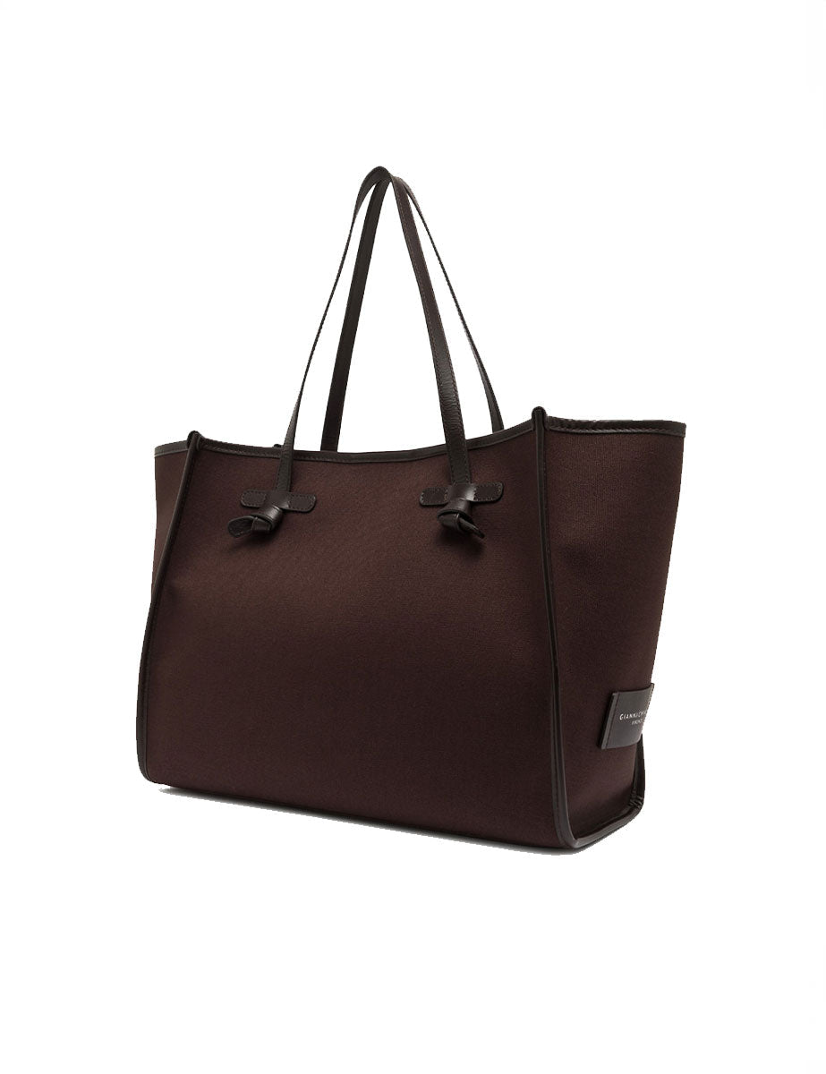 borsa tessuto marcella marrone scuro - gianni chiarini - shopper