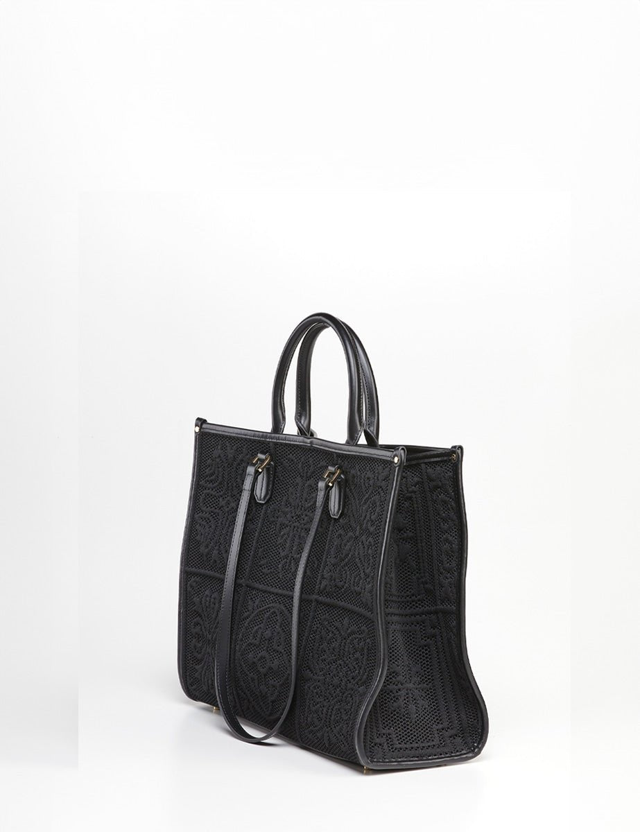 borsa tessuto ossidiana black - my best bag - shopper