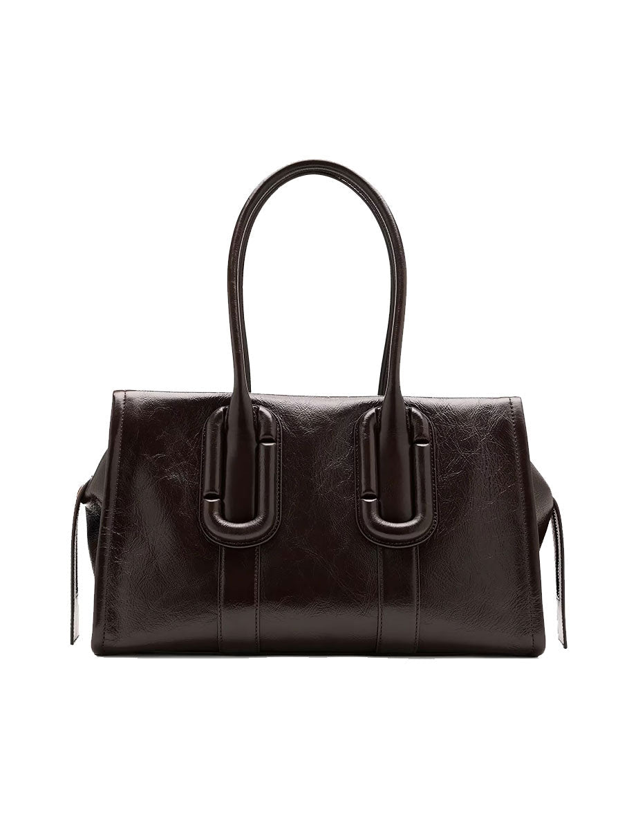 borsa the carryall city tote pelle marrone cioccolato - marc jacobs - shopper