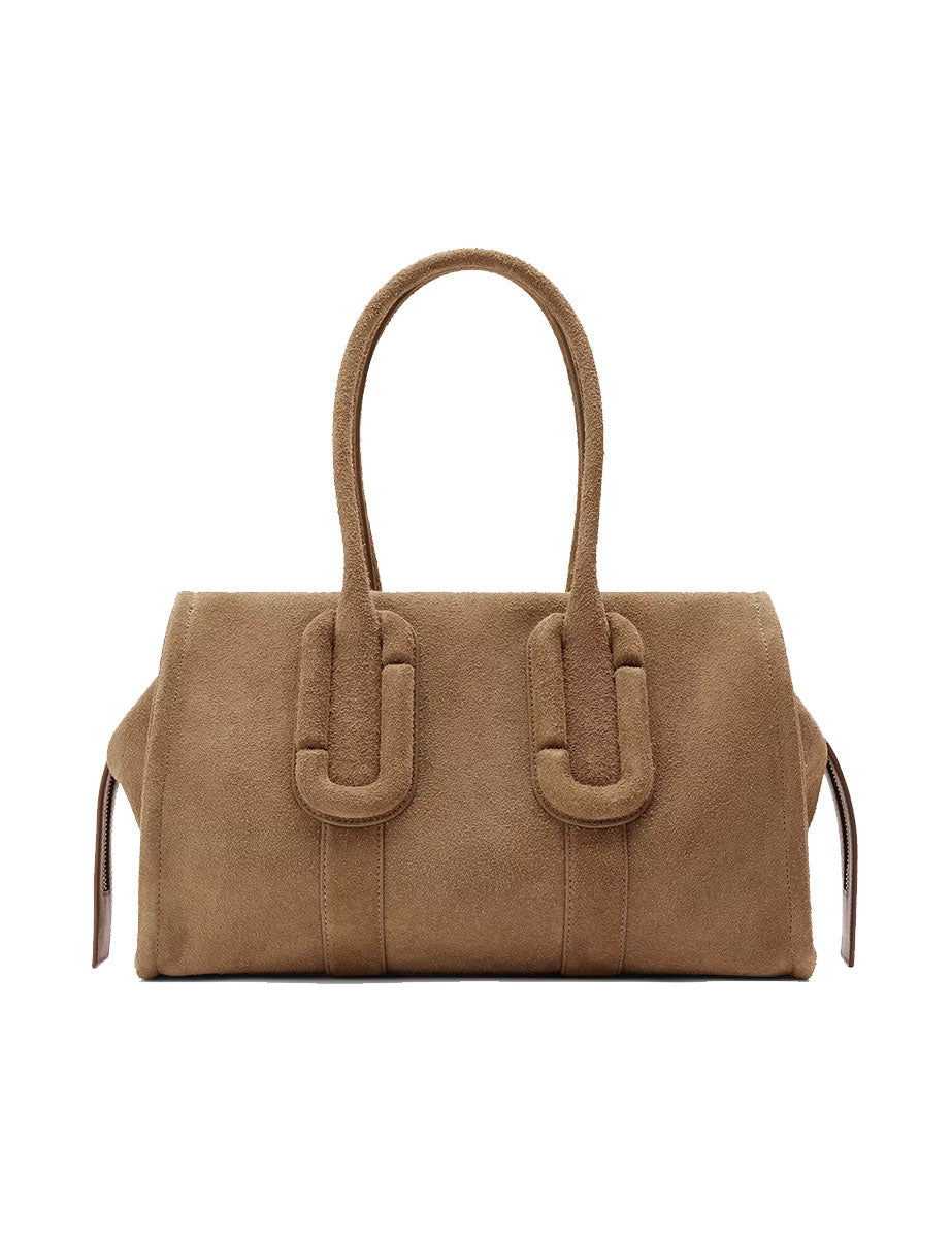 borsa the carryall city tote suede marrone nocciola - marc jacobs - shopper