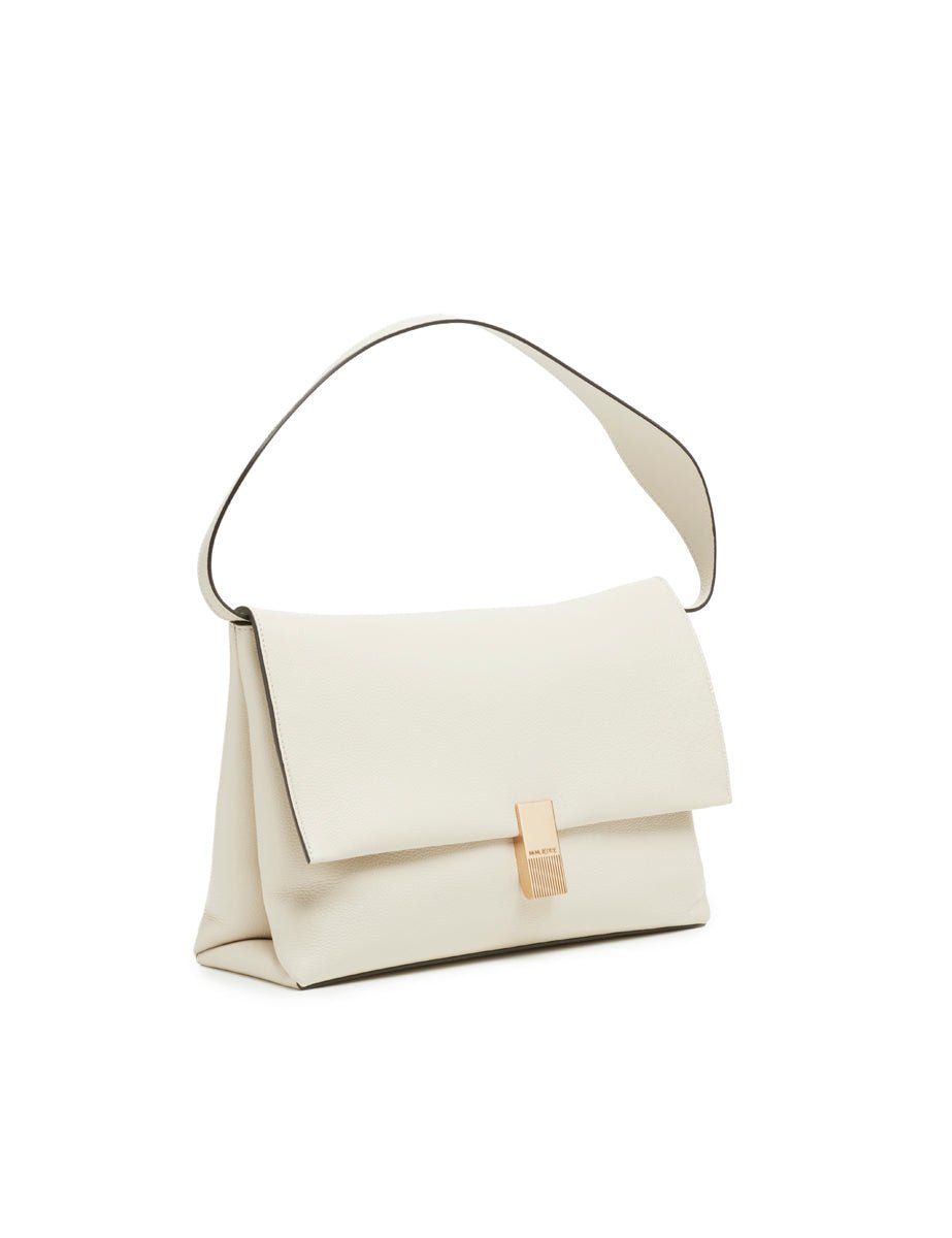 borsa triangolo pelle martellata cream - mouliebre - shopper