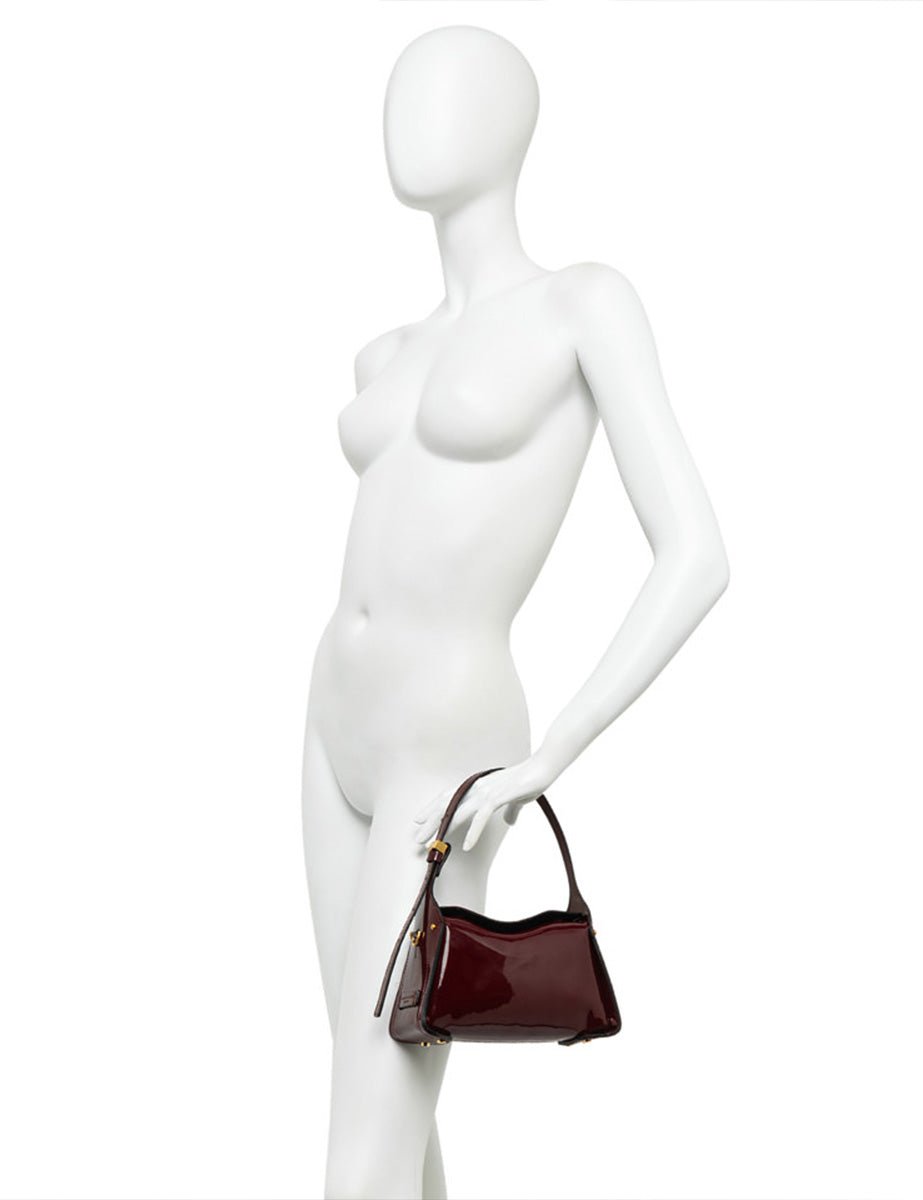 borsa vernice penelope wine berry - gianni chiarini - clutch