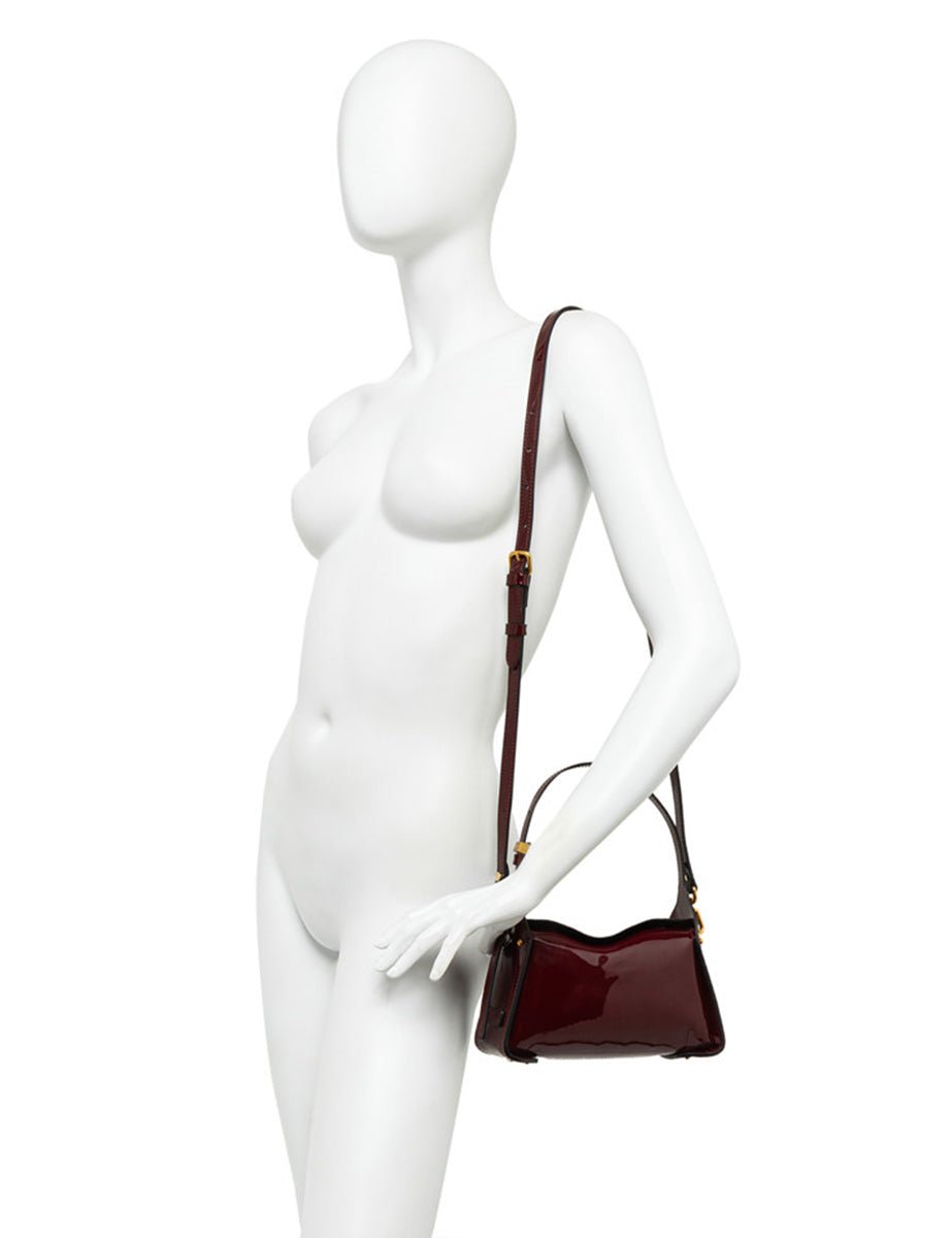 borsa vernice penelope wine berry - gianni chiarini - clutch