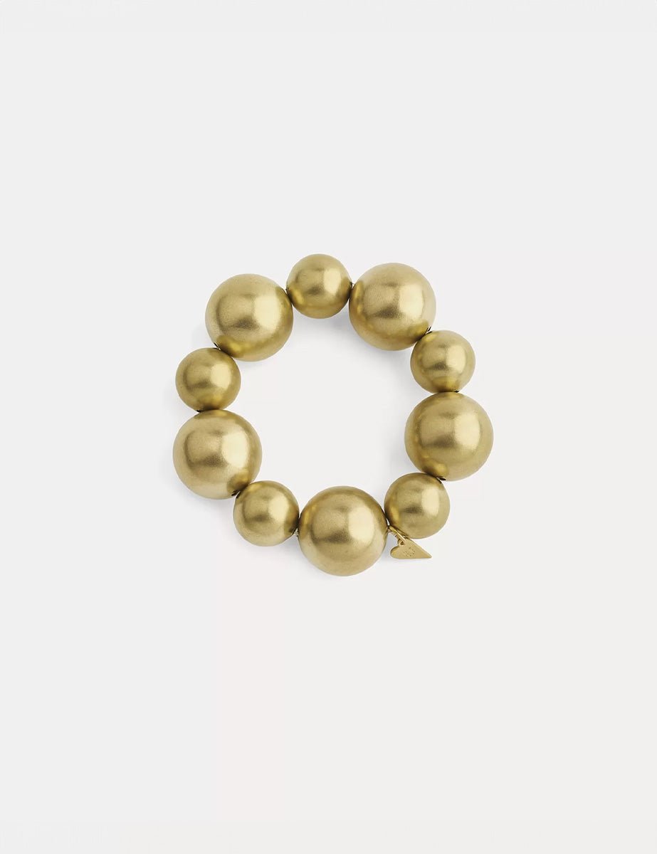 braccialetto perle ottone bronze - forte forte - bigiotteria