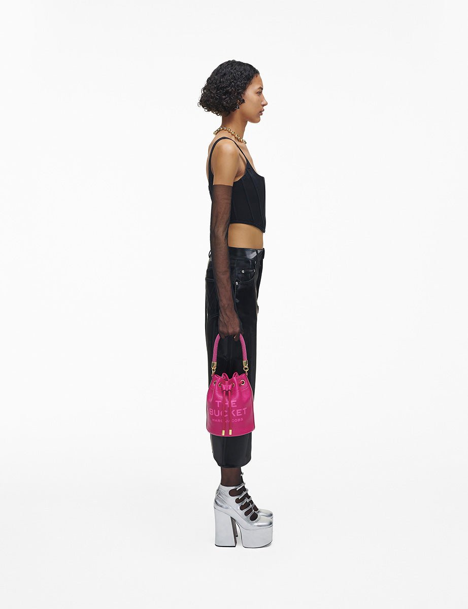 bucket bag leather lipstick pink - marc jacobs - shopper