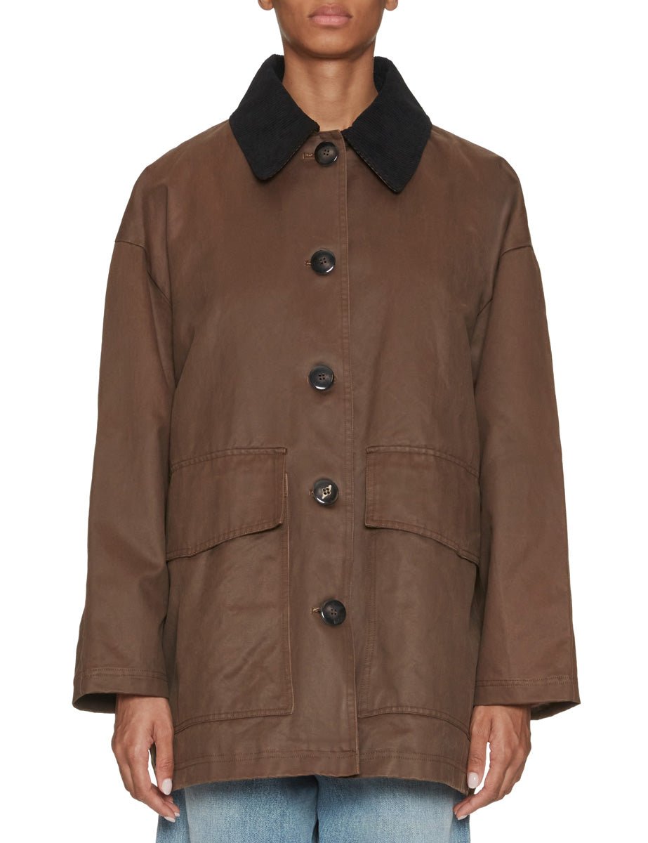 caban collo velluto cognac - alysi - giacca