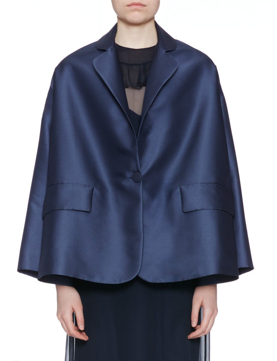 Caban over mikado blu navy - blufrida - giacca