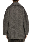 caban spigato nero bianco - blufrida - giacca