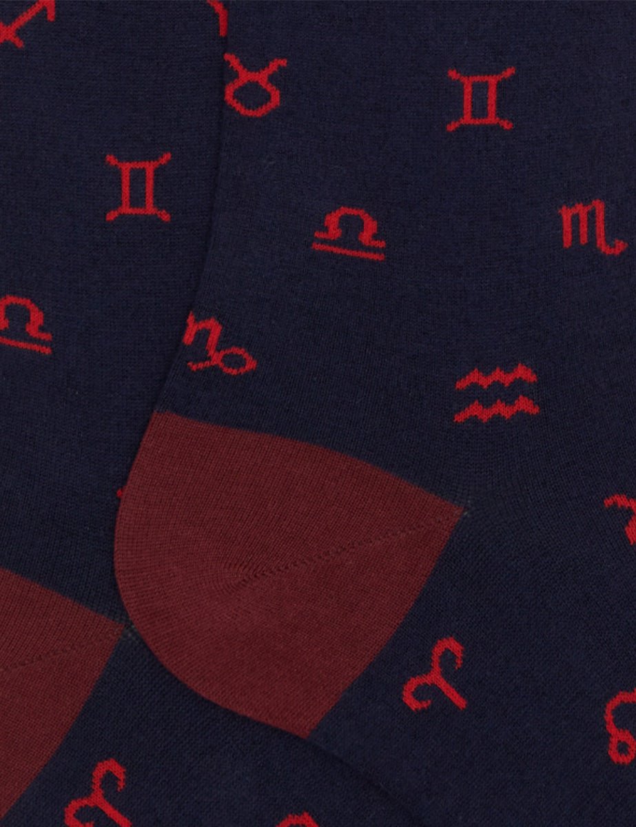 calze alte segni zodiacali oltremare - gallo - calze