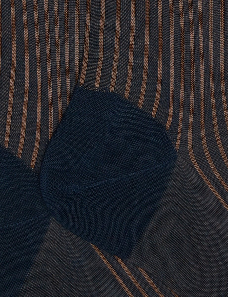 calze mid fantasia costa vanise oltremare tortora - gallo - calze