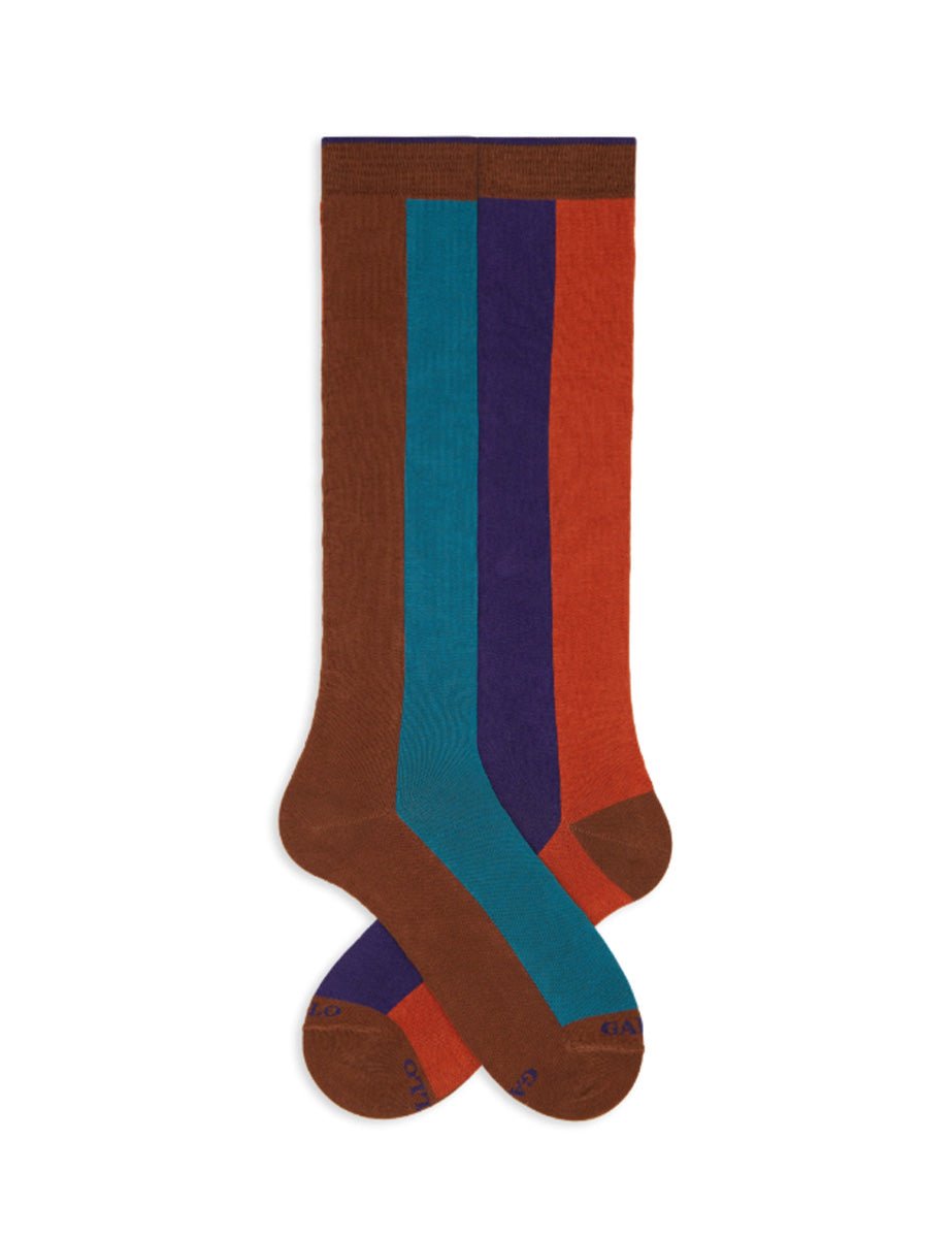 calze palio righe verticali strelizia - gallo - calze