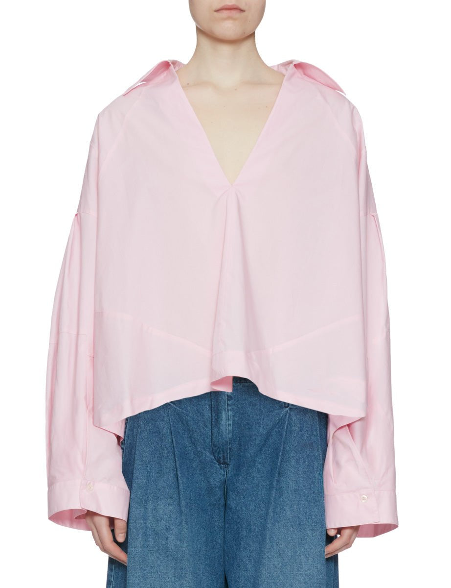 camicia cloclo over cotone pink - jejia - camicia manica lunga