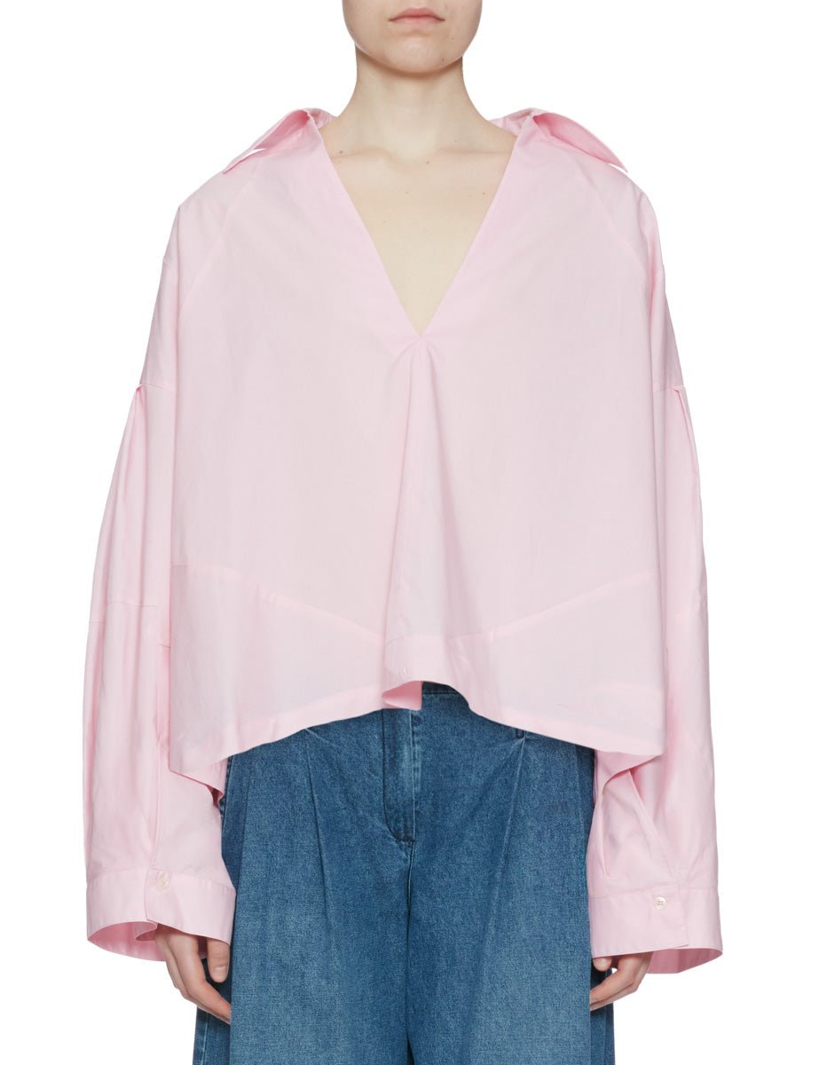 camicia cloclo over cotone pink - jejia - camicia manica lunga