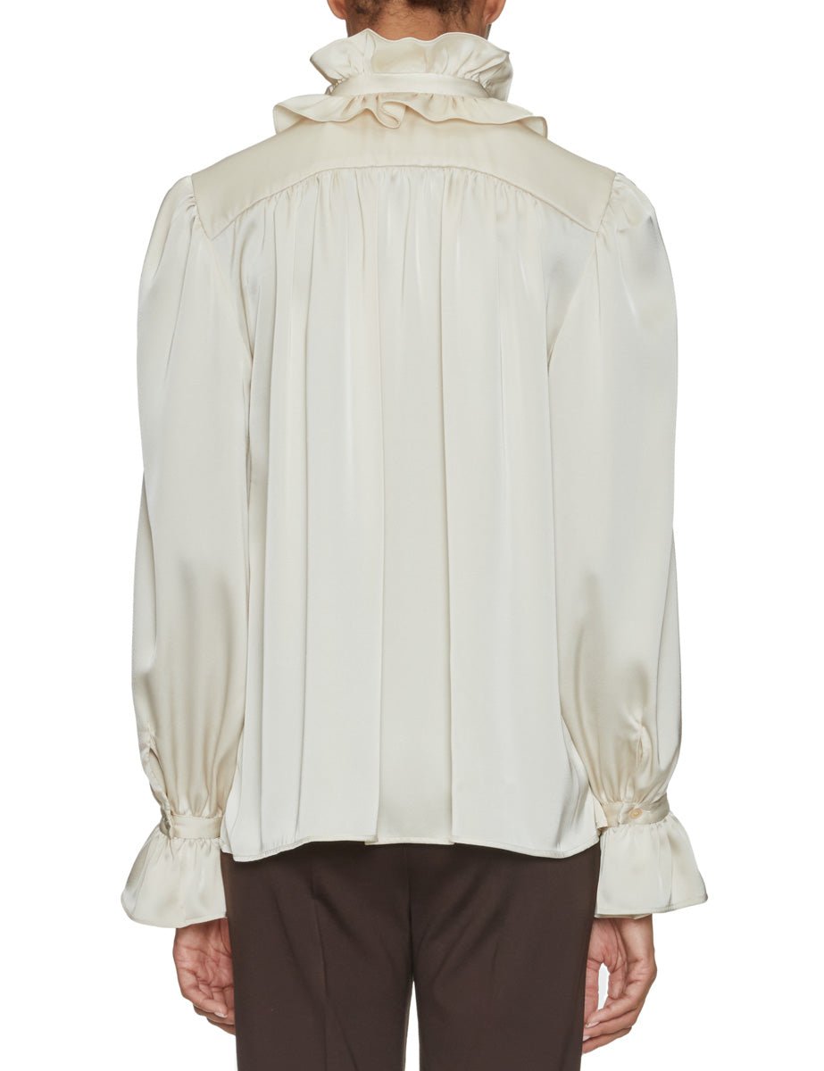 camicia collo raso champagne - blufrida - camicia manica lunga