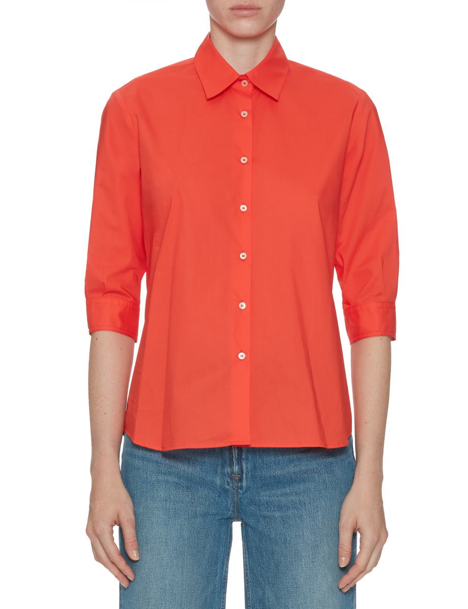 camicia cotone aperol - blufrida - camicia manica corta