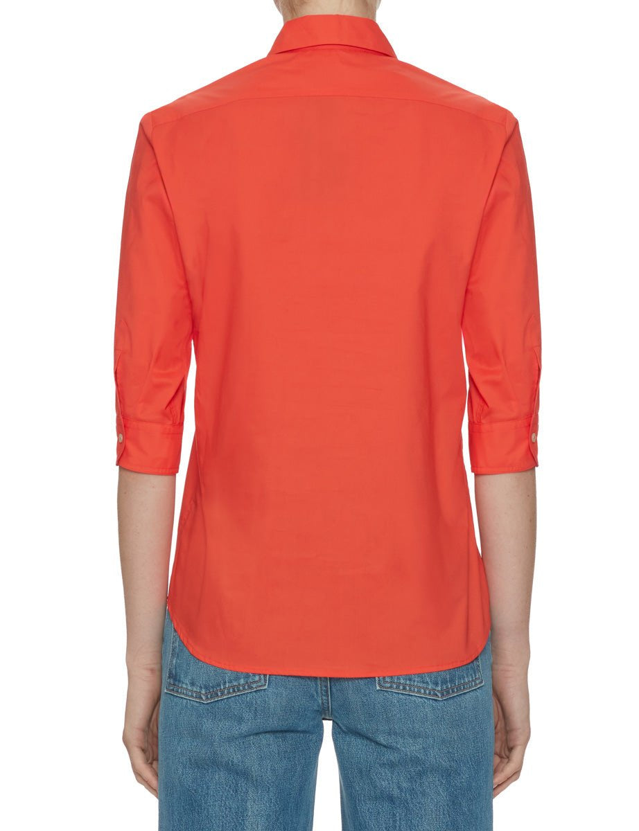 camicia cotone aperol - blufrida - camicia manica corta