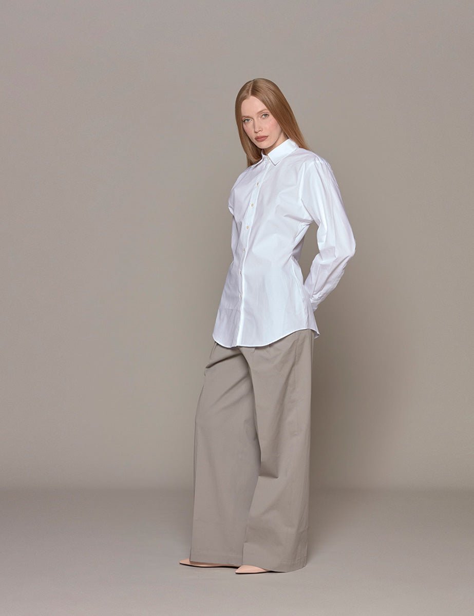 camicia cotone white - rohe - camicia manica lunga