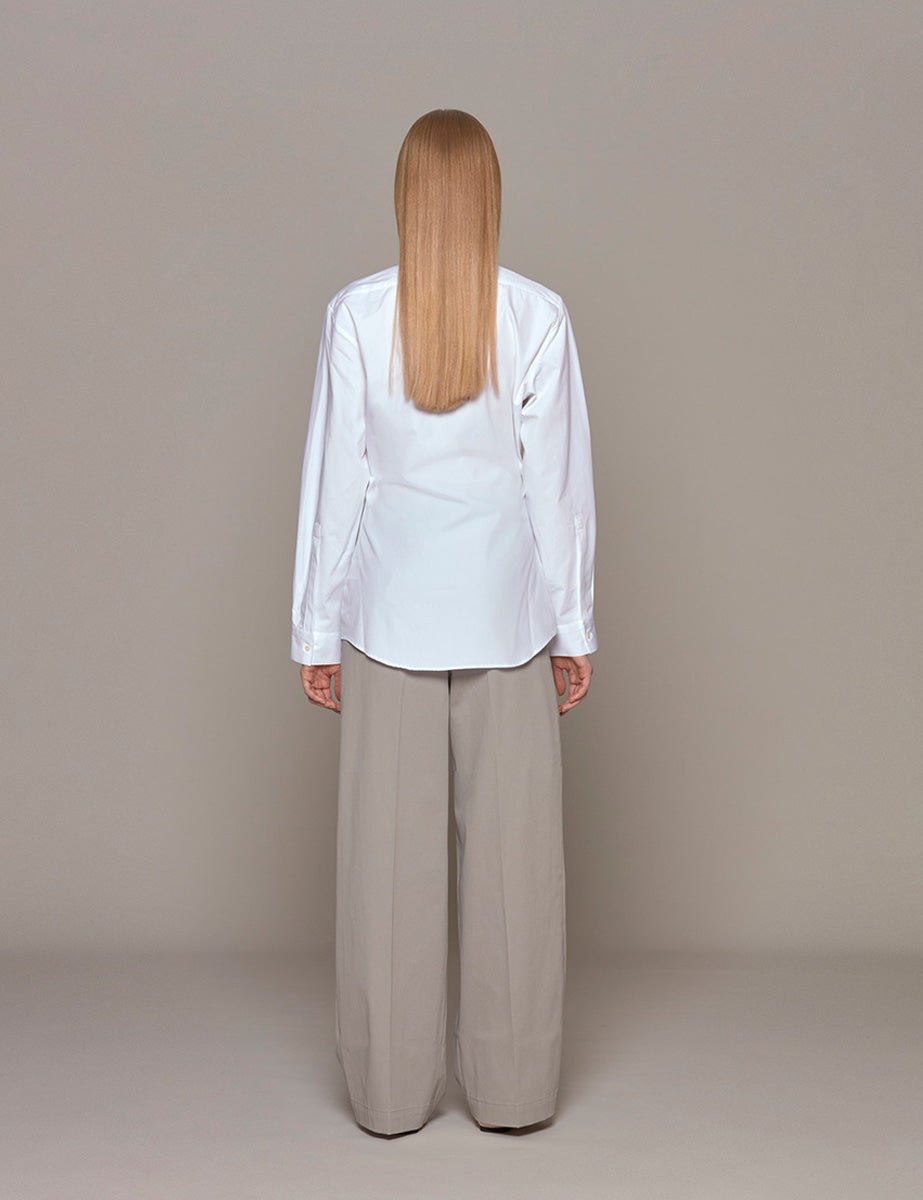 camicia cotone white - rohe - camicia manica lunga