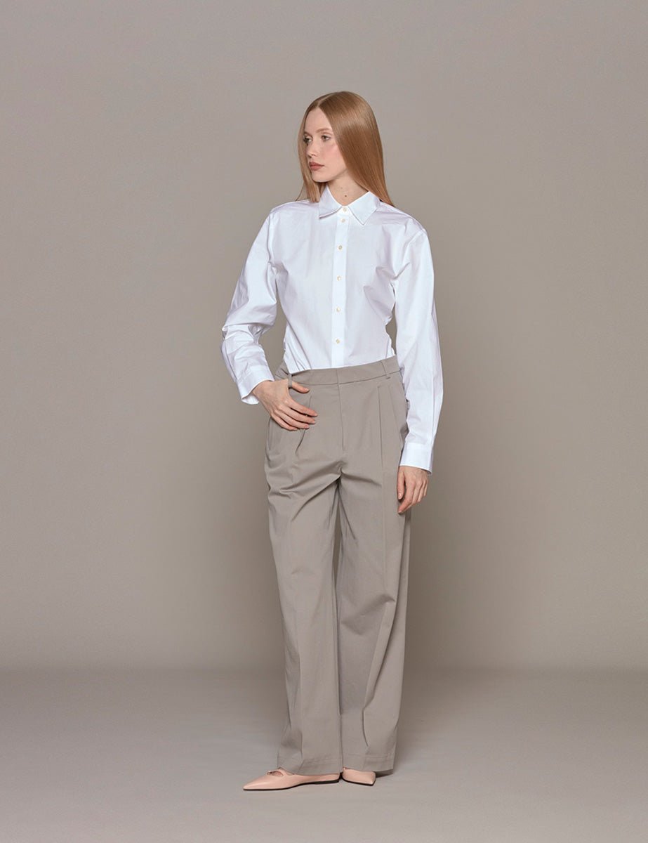 camicia cotone white - rohe - camicia manica lunga