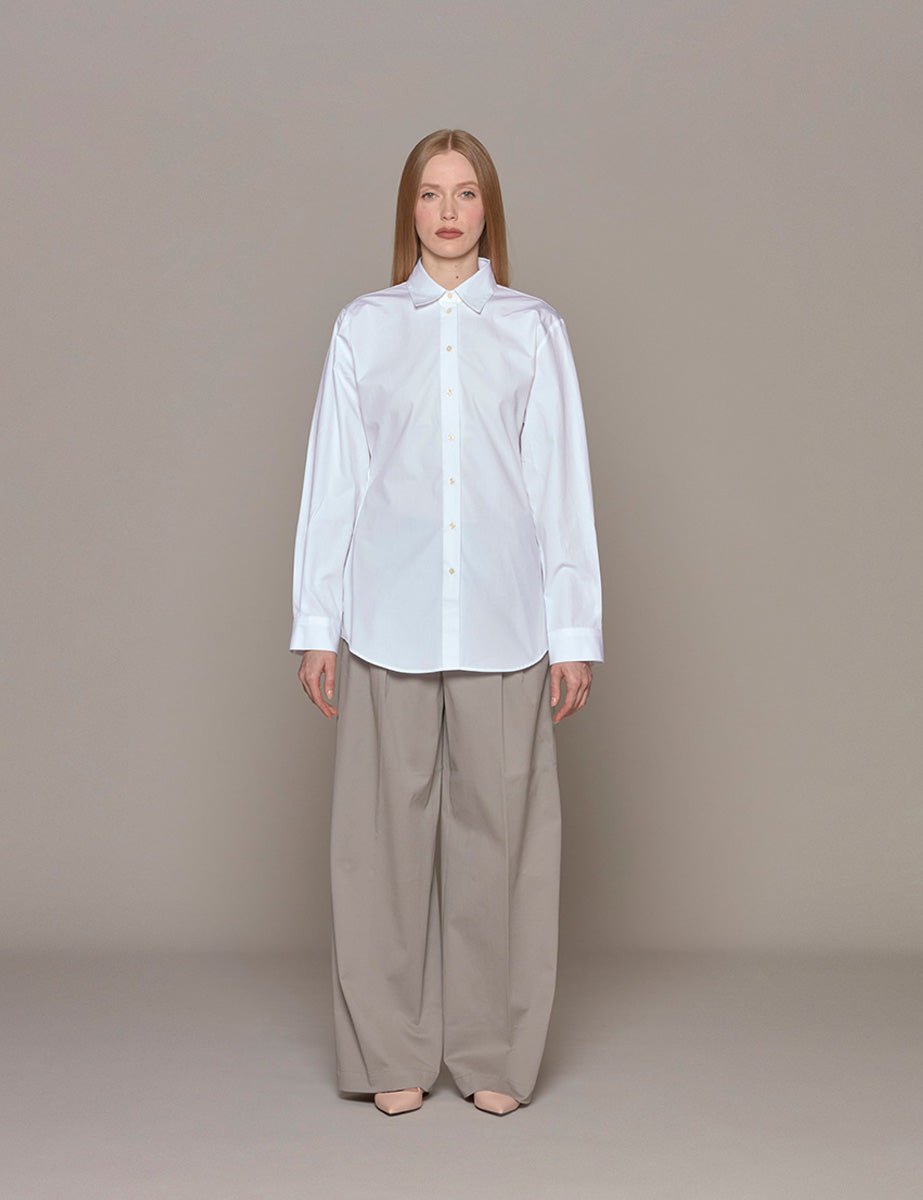 camicia cotone white - rohe - camicia manica lunga