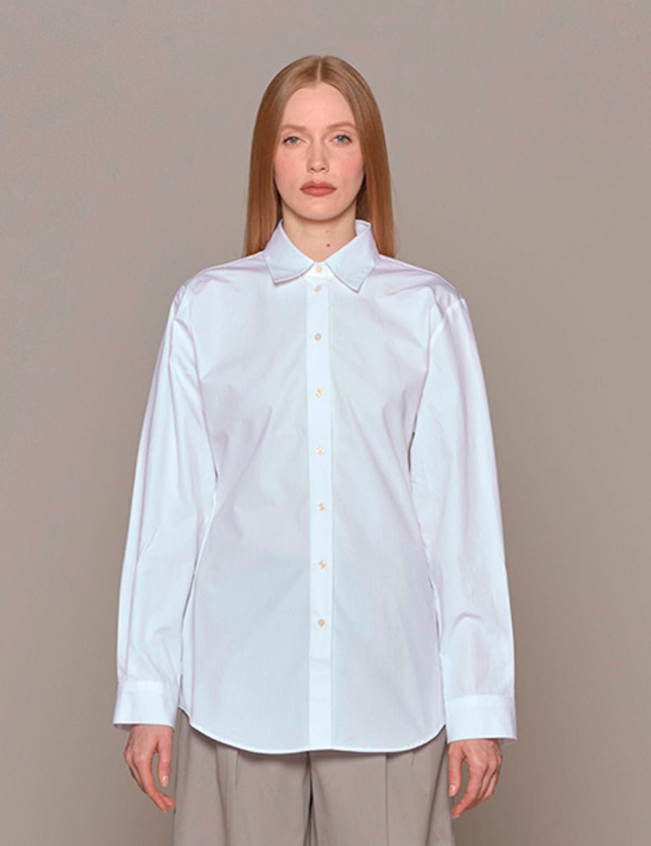 camicia cotone white - rohe - camicia manica lunga