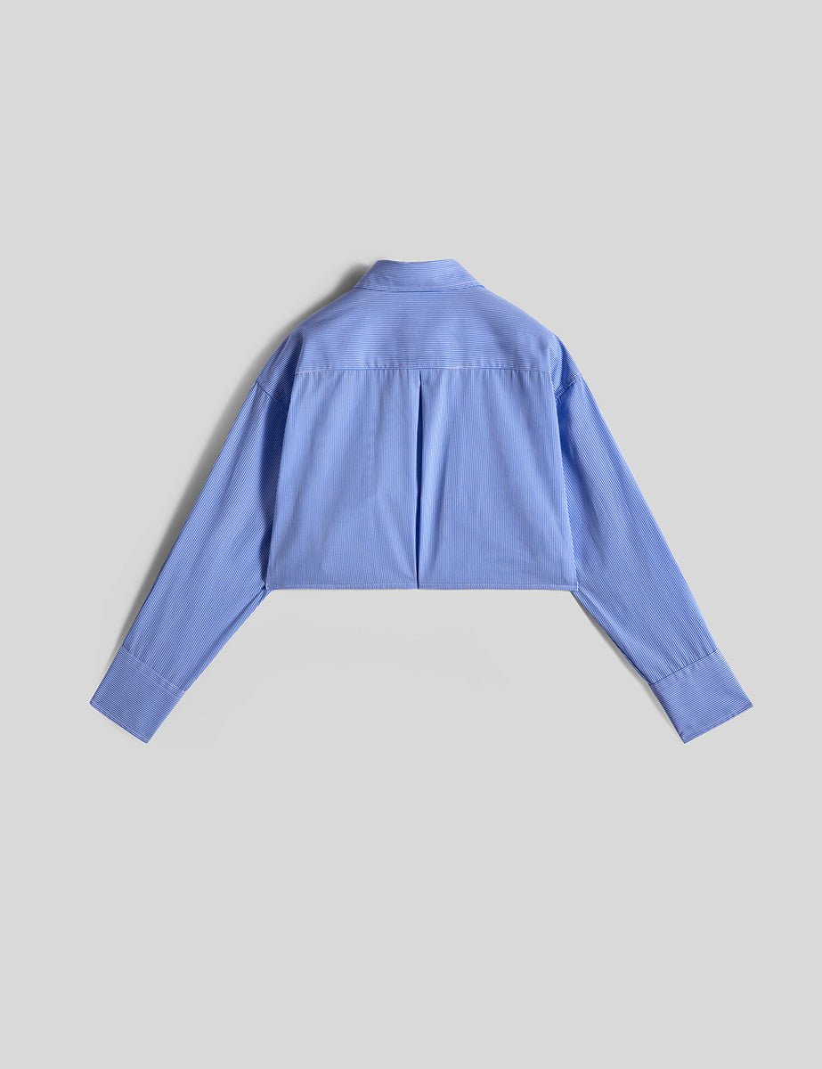 camicia cropped azzurro - aspesi - camicia manica lunga