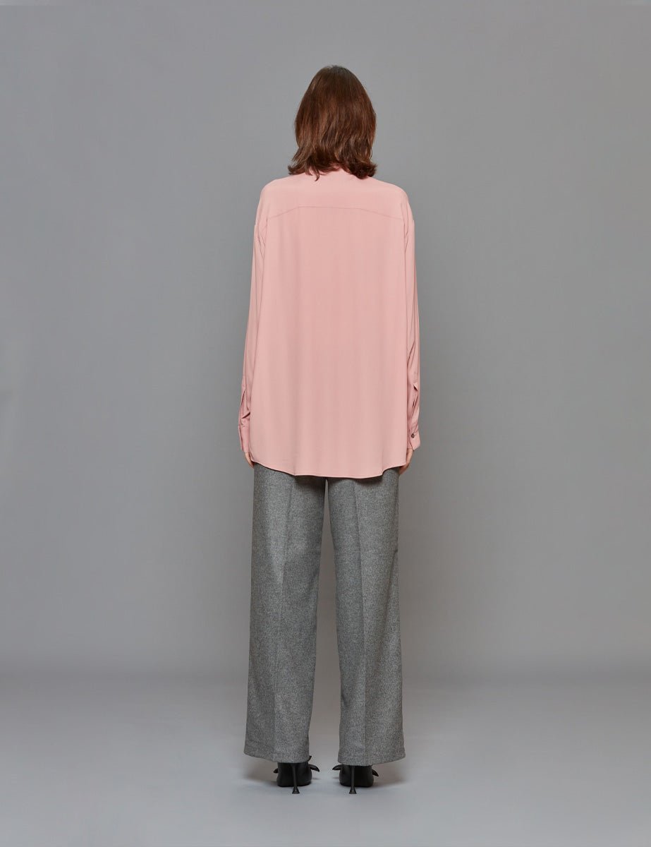 camicia fiocco cipria - blufrida - camicia manica lunga