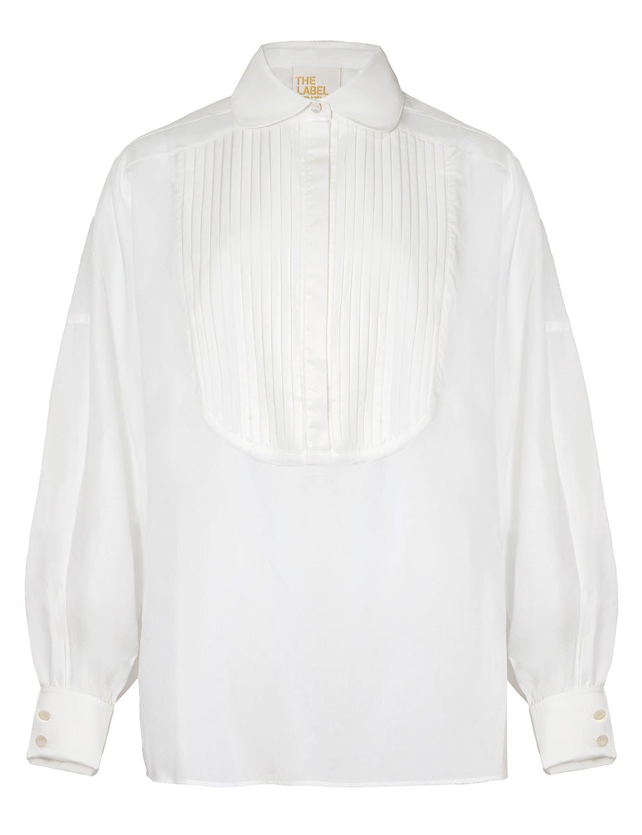 camicia gatsby plastron bianco - the label edition - camicia manica lunga