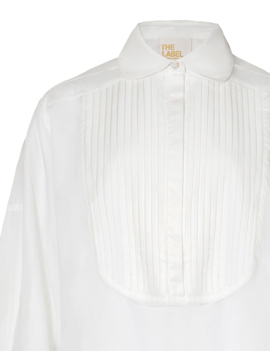 camicia gatsby plastron bianco - the label edition - camicia manica lunga