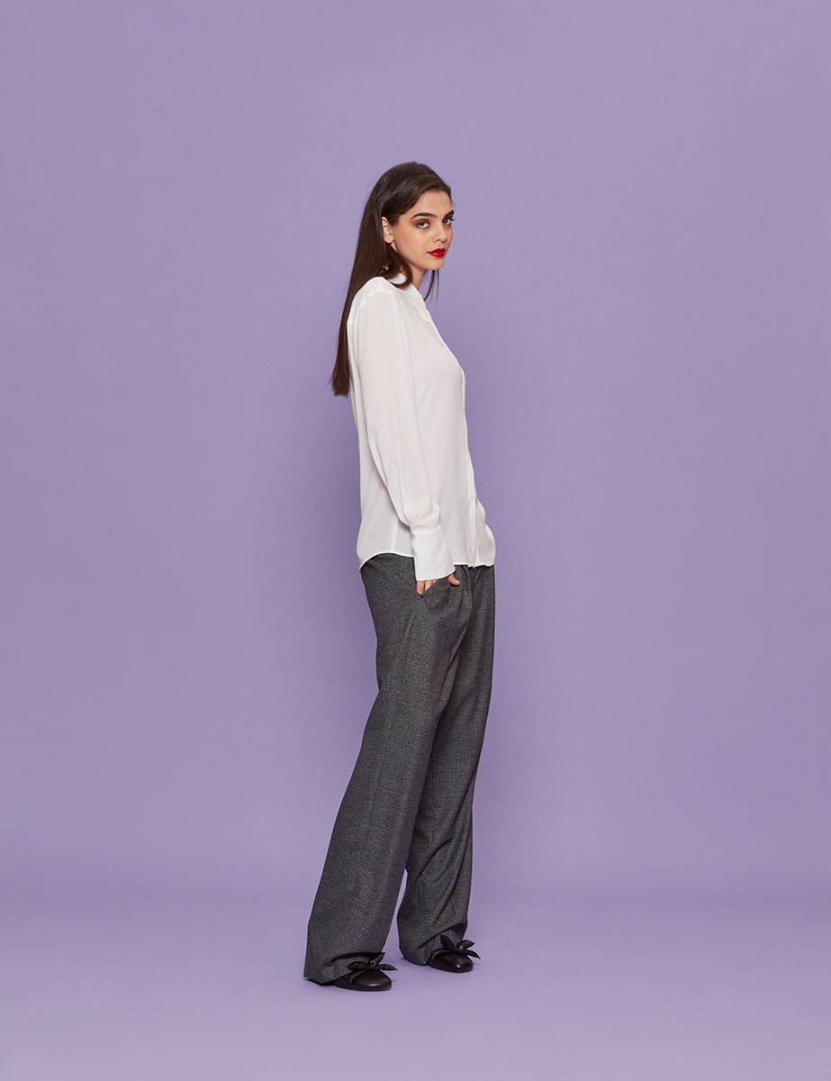 camicia georgette bianco seta - blufrida - camicia manica lunga